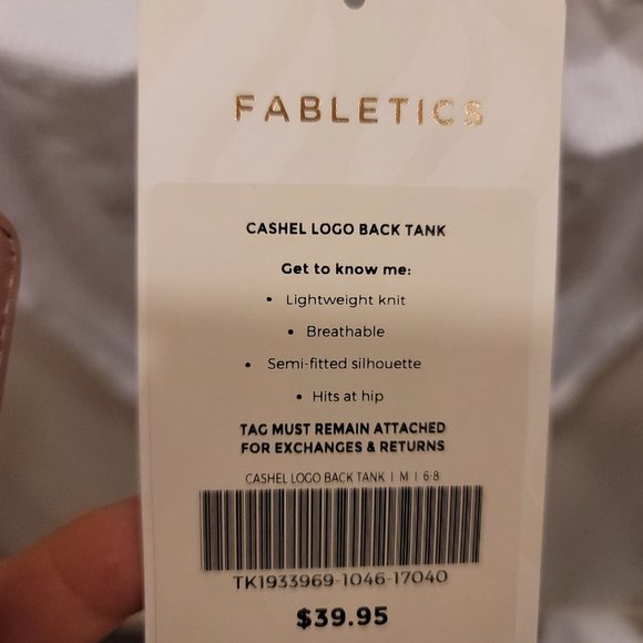 Fabletics Cashel logo back tank - Picture 3 of 3
